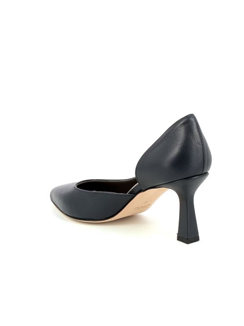 decolleté con tacco in pelle blu BERTOSSI | 325X Q